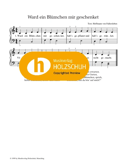 Ward ein Blümchen mir geschenket